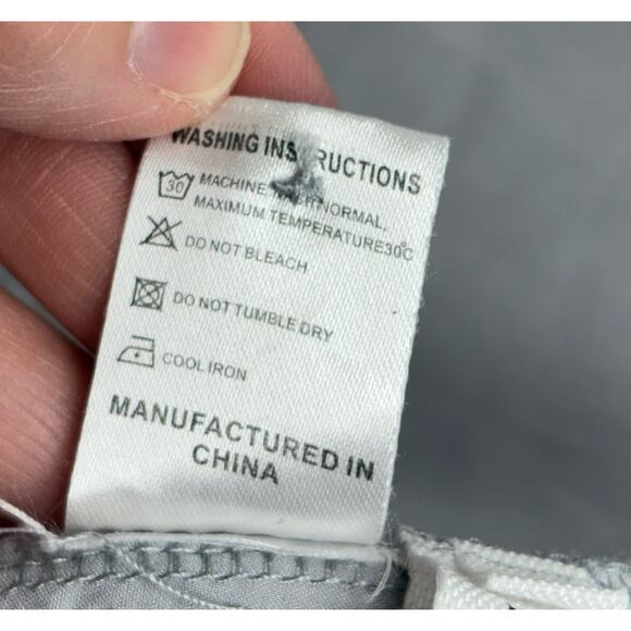 Pomelo Satin Blouse, Gray Wrap Shirt, Peplum, Bell Sleeves, Women's Size S - Picture 7 of 7